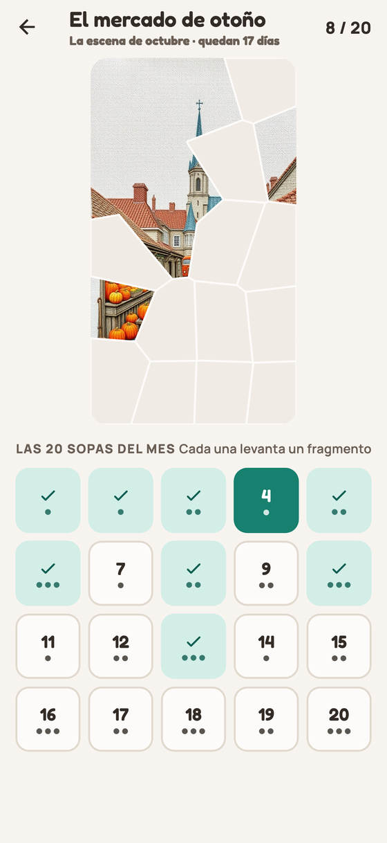 La escena del mes, con algunas piezas ya quitadas