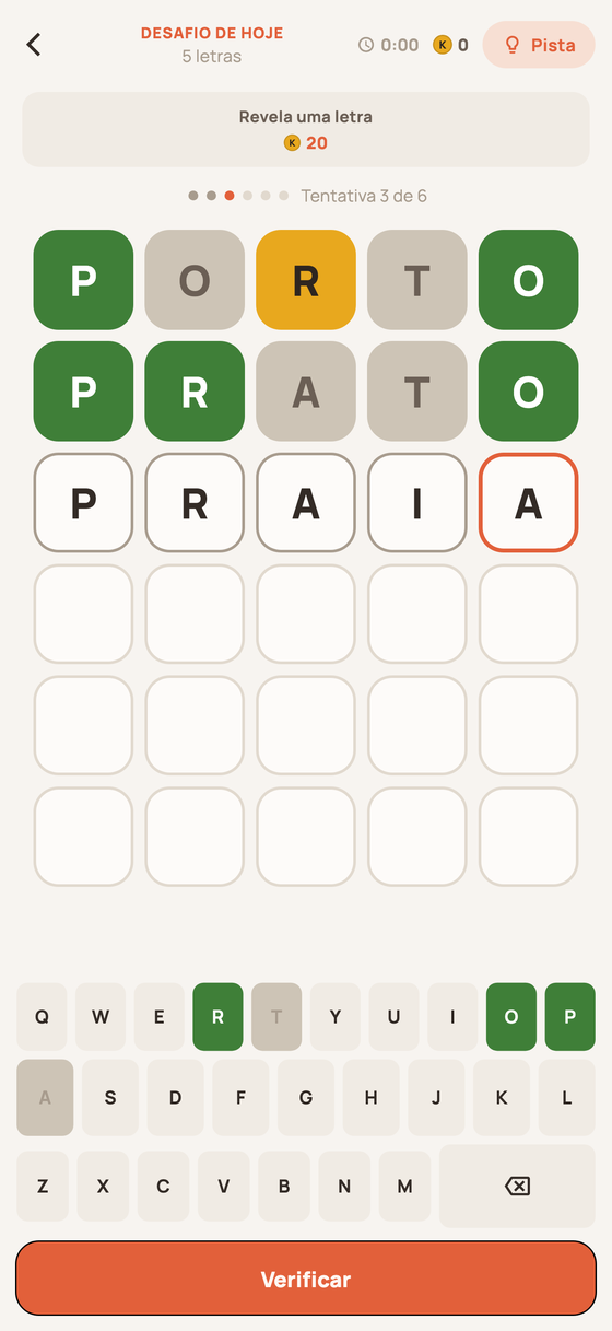 Partida de Koto com o tabuleiro meio resolvido