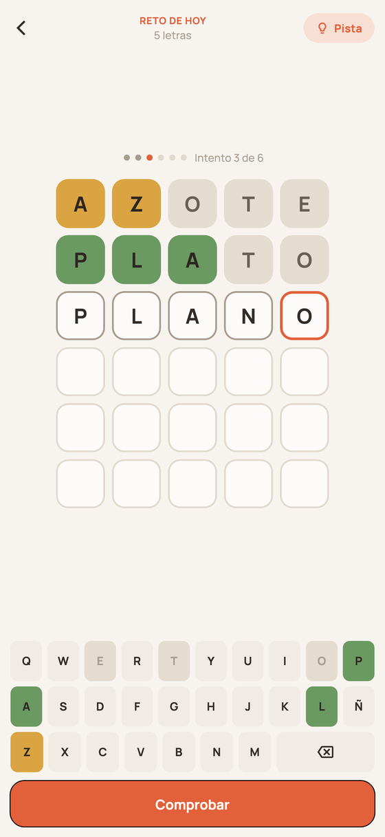 Partida de Koto con el tablero a medio resolver
